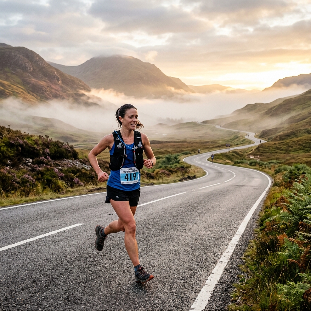 Project 500 endurance runner tackling the British open road
